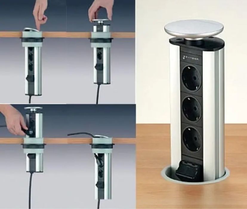 Evoline Triple Socket Wall-Mounted Tower437279674514155521
