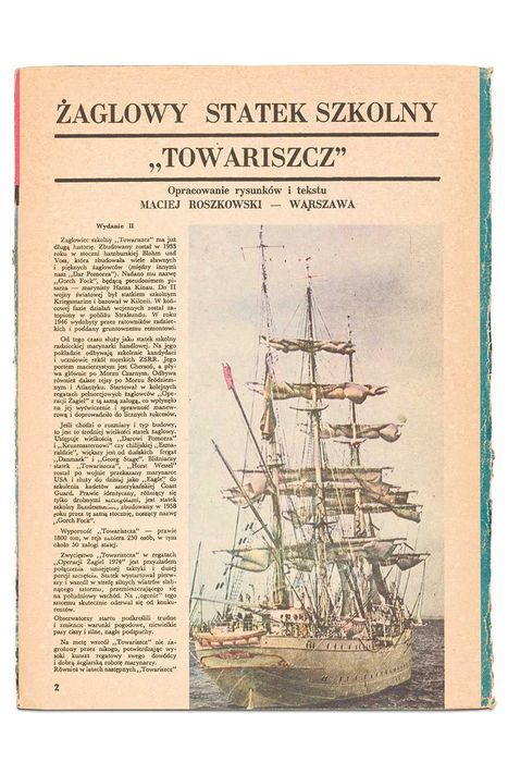 Plany Modelarskie 3/1981,Towariszcz,żaglowy statek szkolny