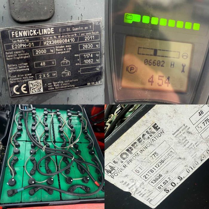 wózek widłowy elektryczny LINDE E20PH 3.80m przesuw pozycjoner 6600mtg