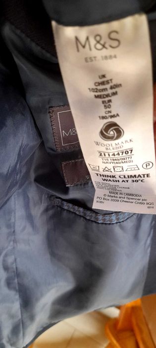 Marynarka męska Woolnark EUR 50 M&S