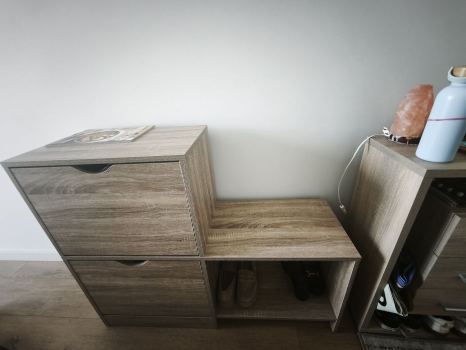 Móvel sapateira com banco