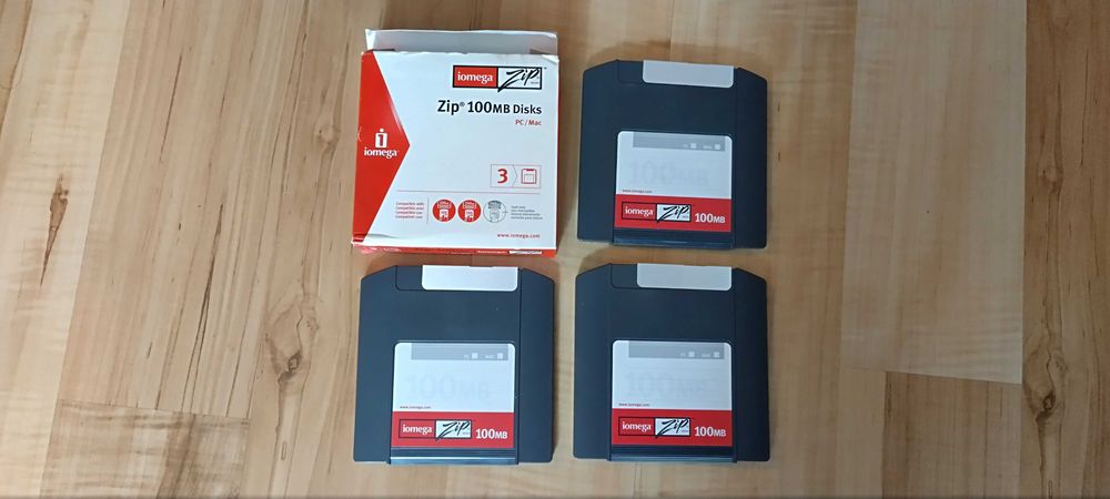 Iomega Zip 100 MB - 3 nowe dyskietki, nieużywane