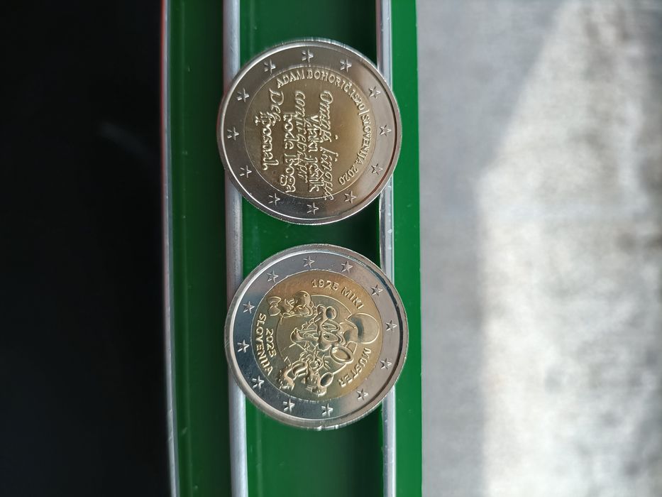 Moeda Euro comemorativa Eslovénia 2020  e 2025