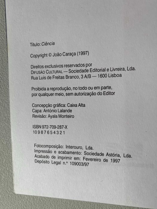 O Que é Ciência, de João Caraça