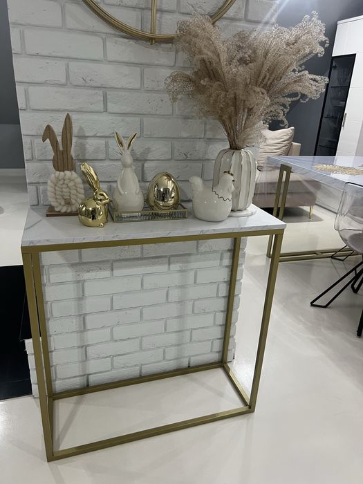 Konsola marmur złoto