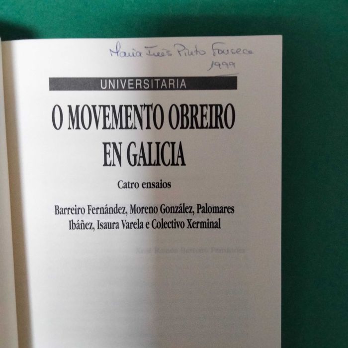 O Movemento Obreiro en Galicia - Catro Ensaios -  Barreiro Fernández