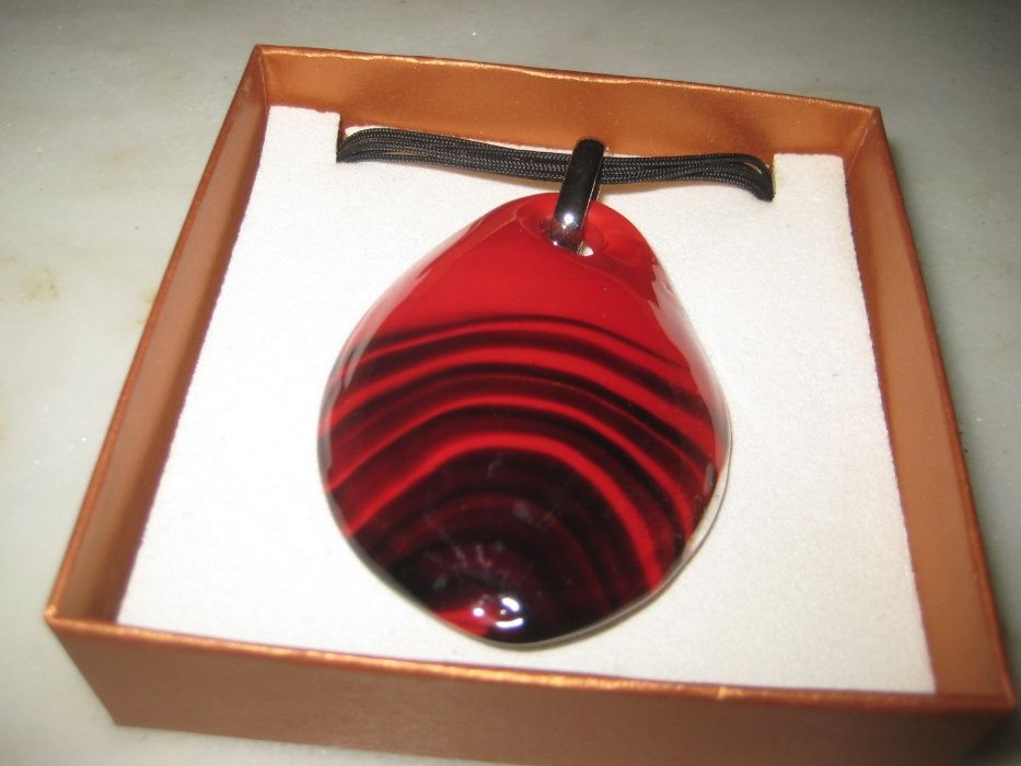 Colar c/grande Pendente autêntico cristal MURANO(NOVO)