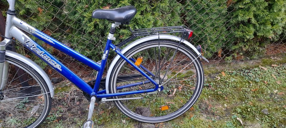 Rower princess srebrno niebieski