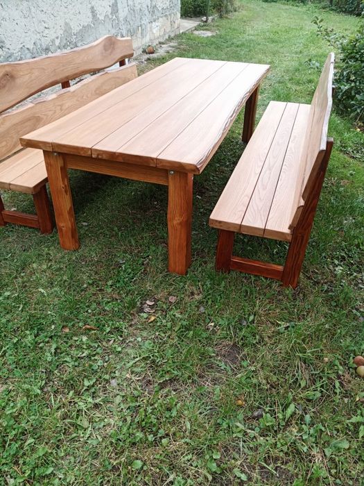 Стіл лавки для саду дерев'яні