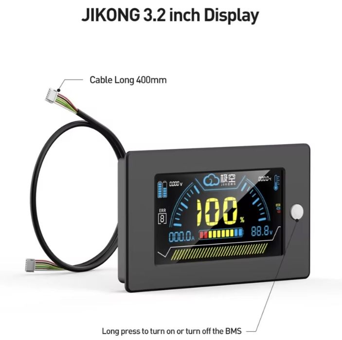 Плата балансування JK BMS B1A8S10P + екран BMS 3.2