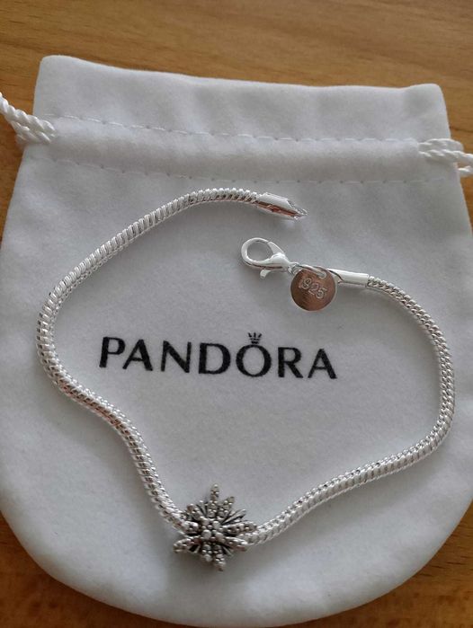 Zestaw PANDORA Bransoletka z Charmsami wyprzedaż! srebro 925 r. 20cm