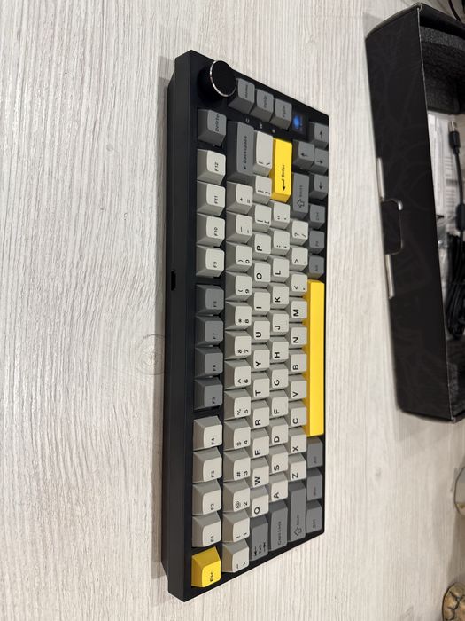 Ajazz AK820 Pro !ГАРАНТІЯ! сіро жовта клавіатура RGB нова ТОП