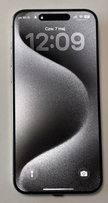 Iphone 15 Pro Max Srebrny/Biały 256GB stan wizualny bdb
