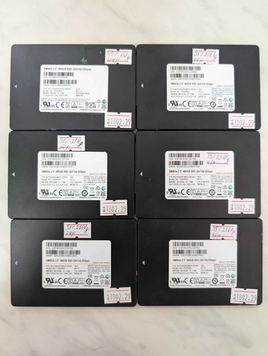 SSD 2.5" 480GB/500GB/512GB SATA 3 Samsung WD SKhynix Dell Kingston