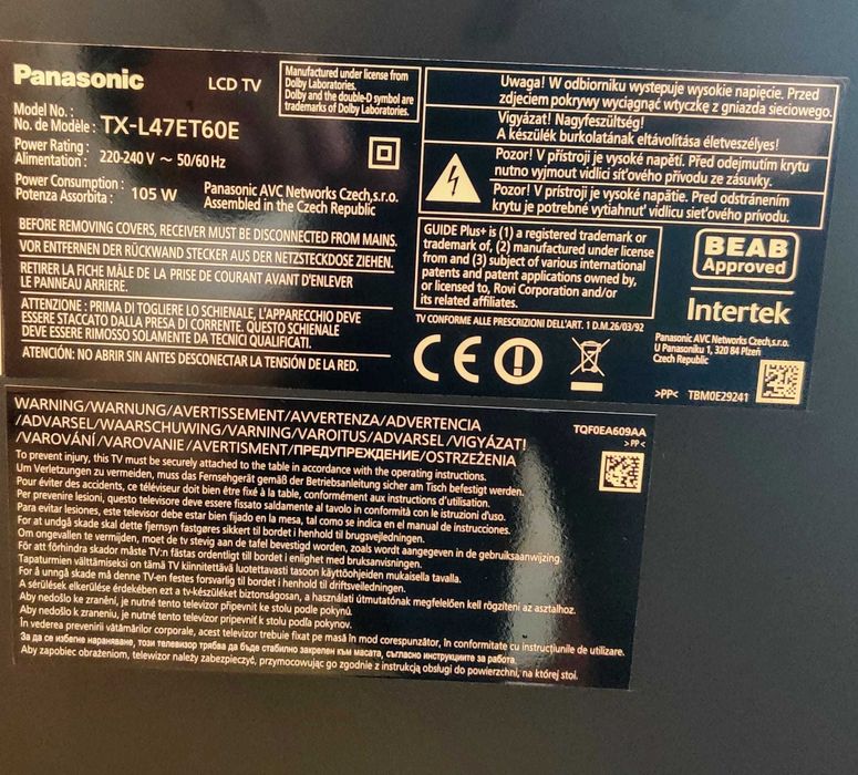 Televisão Panasonic LED Smart TV (47 polegadas)