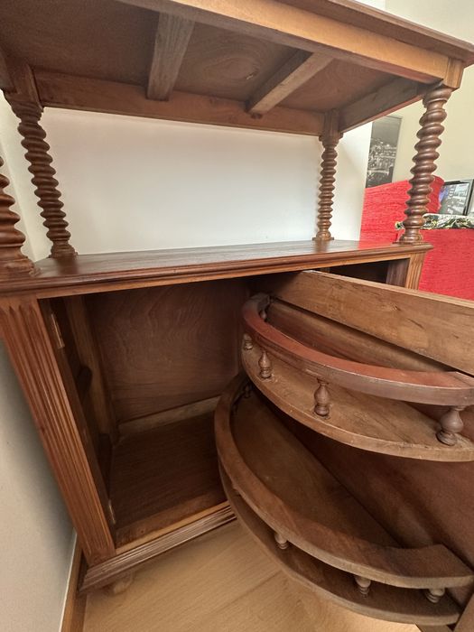 Movel bar tv em madeira carvalho