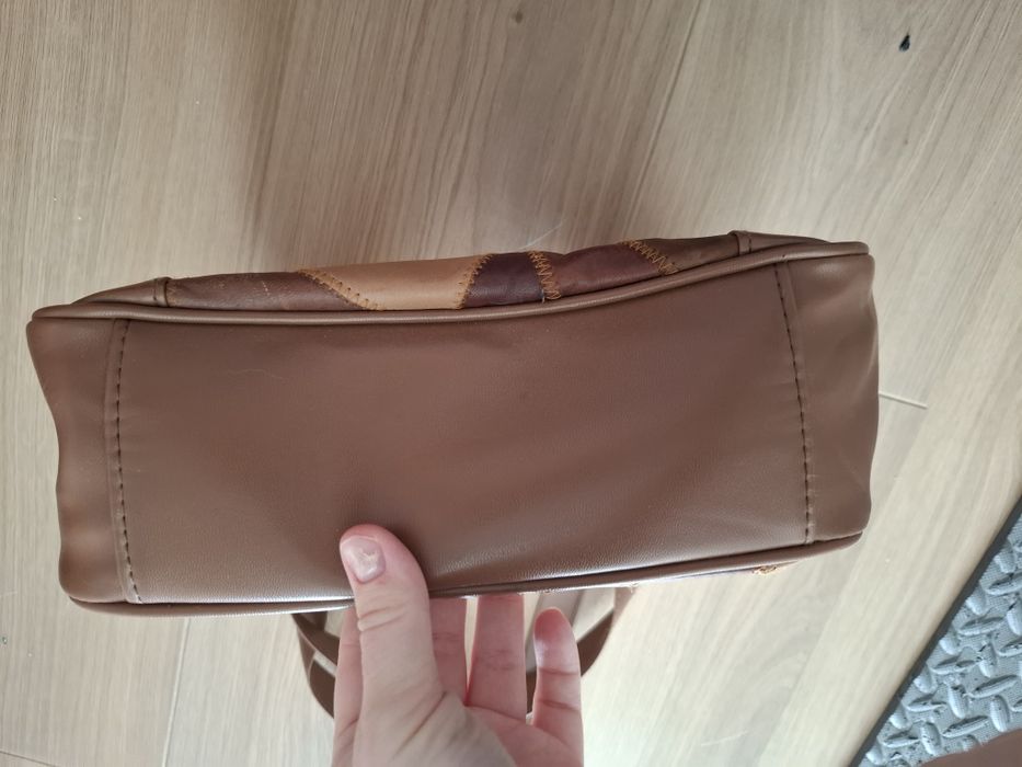 Torebka skóra patchwork, nieużywana