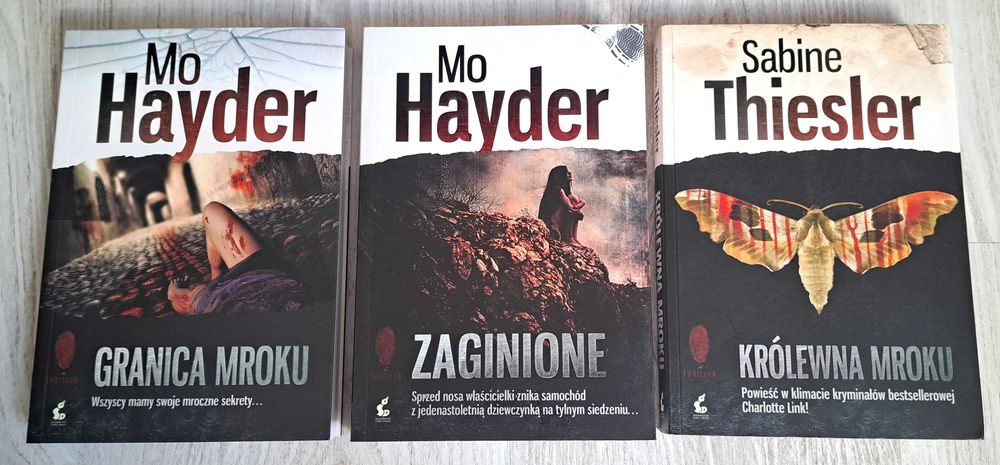 3x Mo Hayder Granica mroku + Zaginione + Sabine Thiesler Królewna mroku