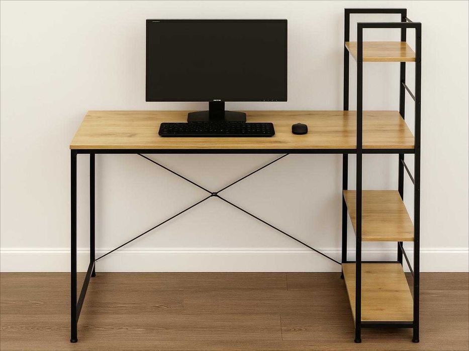 NOWE Biurko Gamingowe Metalowe Komputerowe Meble Biurowe FV