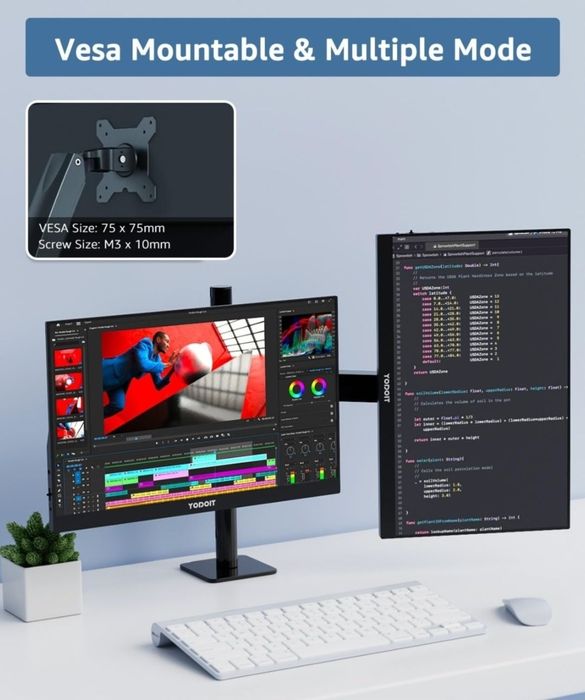 Yodoit PTM15 Przenośny ekran 15,6 cala 1920 × 1080 FHD