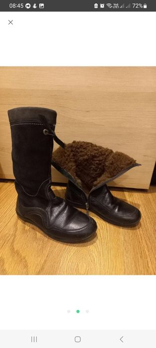 Шкірні чобітки в поєднанні із натуральною замшею