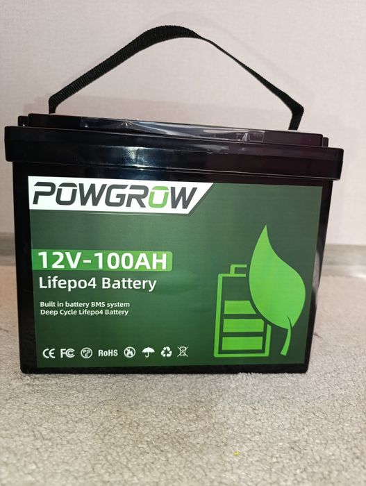 POWGROW LiFePO4 IBattery-PO-12V-100AH 12 V акумулятор