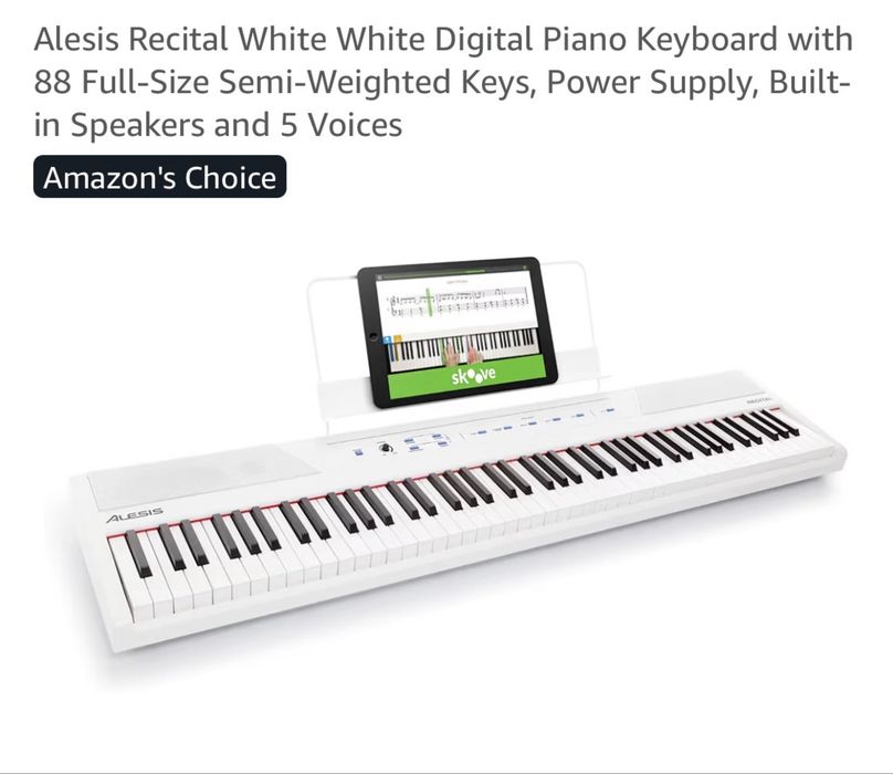 Teclado / Piano eletrico Alesis Recital com 88 teclas