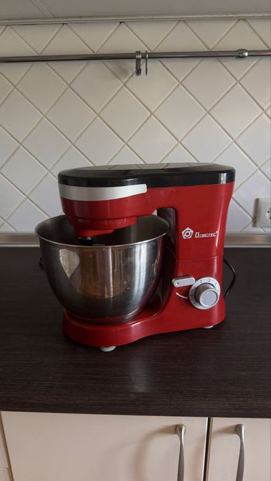 Міксер тістоміс Domotec MS-1368 1500W 6 швидкостей чаша 4л Red