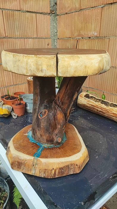Stolik z litego dębu 54cm