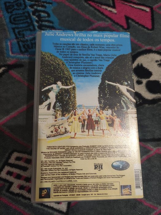 Filme Clássico Americano em VHS,com cassete de música.Musica n Coração