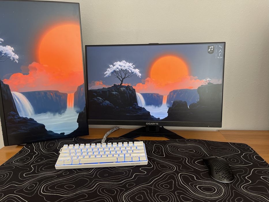 Kompletny zestaw PC + 2 monitory Gigabyte 180Hz i Dell 24”