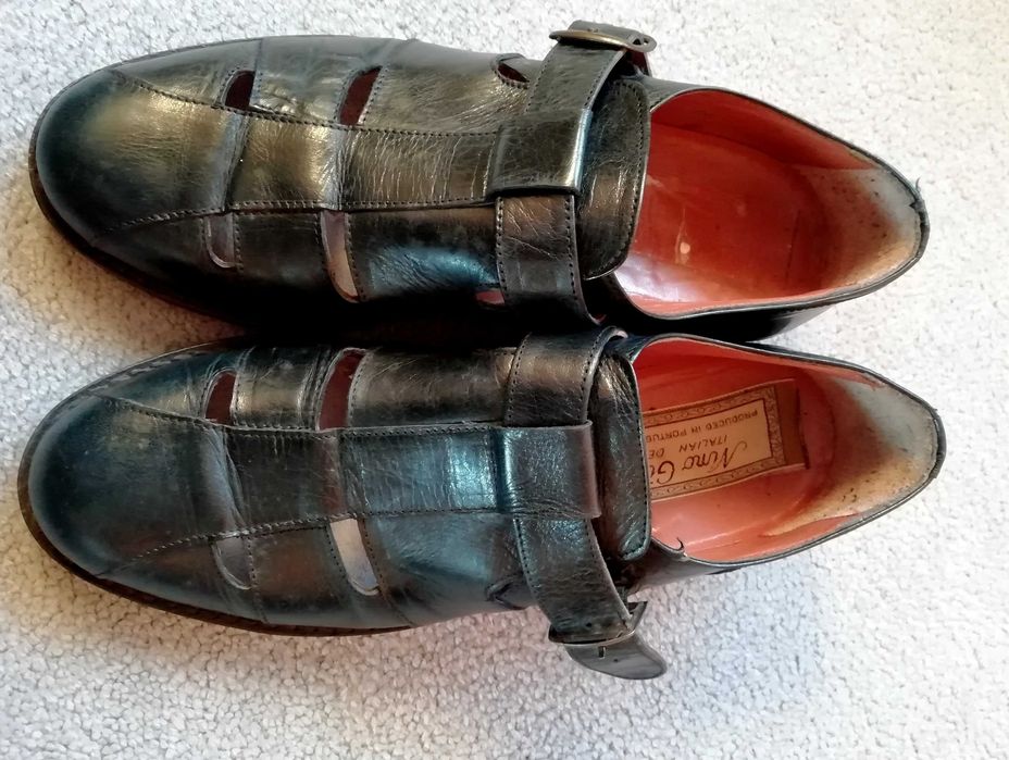 Sandálias ou sapatos abertos homem em pele - Nº 39 (preto) e Nº40