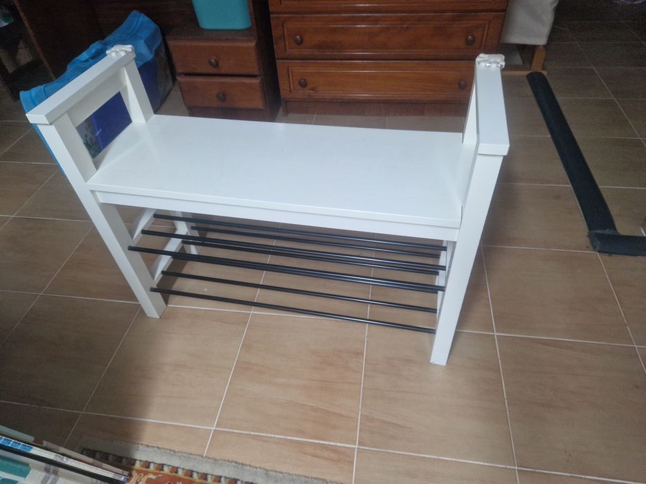 Banco/sapateira Hemnes IKEA branco