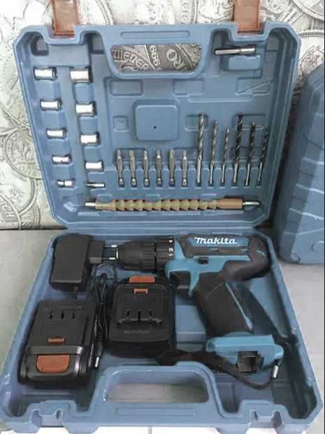 Аккумуляторный шуруповёрт makita набор бит 2 аккумулятора электродрель