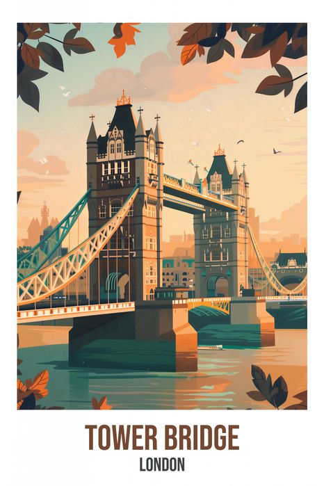 Plakat 30x45cm Tower Bridge, London
