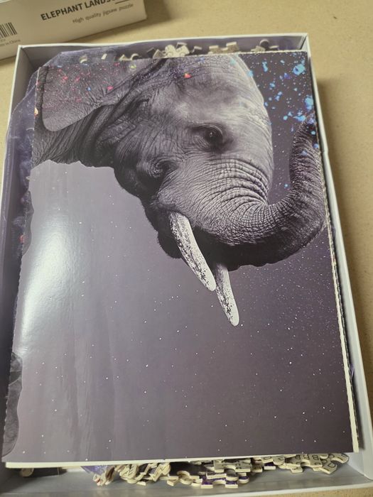 Puzzle 1000 peças Elefante Colorido – WACYDSD | Excelente estado | Pronto a montar