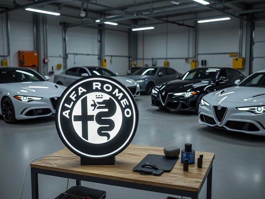 Lightbox Luminaria decorativa Alfa Romeo 2 cores