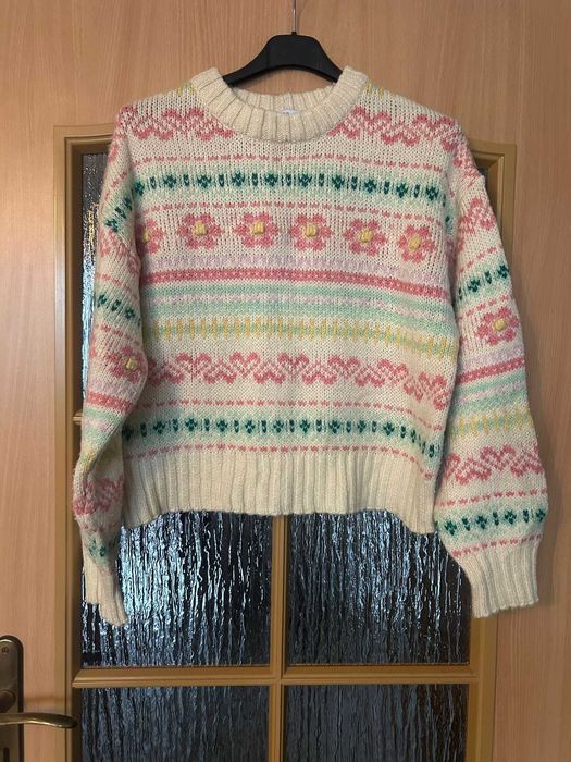 Sweter Bershka kolorowy