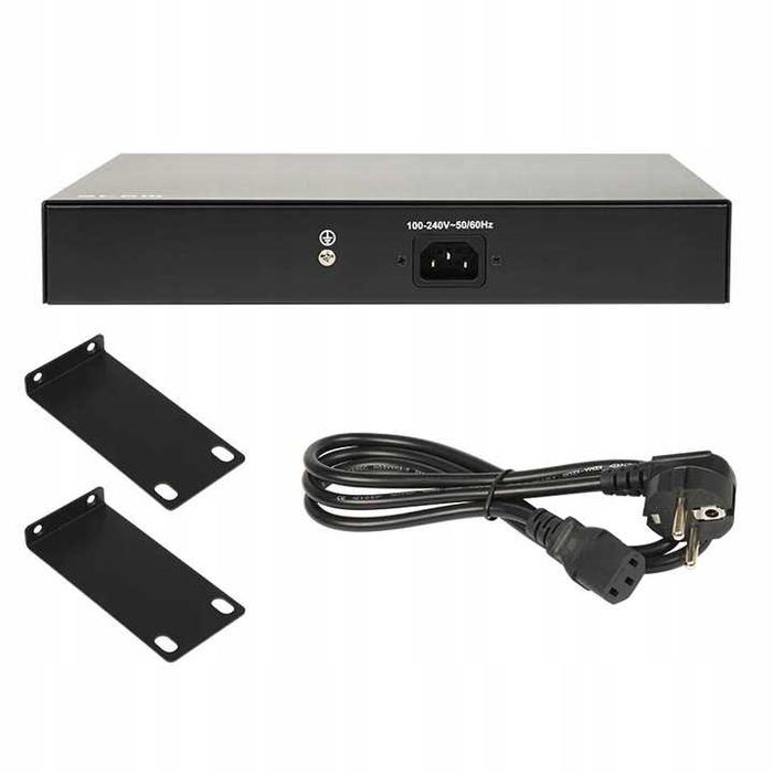Switch POE do kamer IP 16xPOE 240Mbps 240W 16 porów rj45 + 2 porty