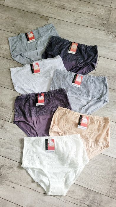 Lulola 7 par majtek bawełnianych z koronką XXL Nowe