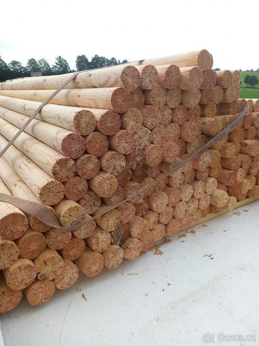 Bale toczone Palisada Drewniana fi10 Wałki Pale Drągi Kołki