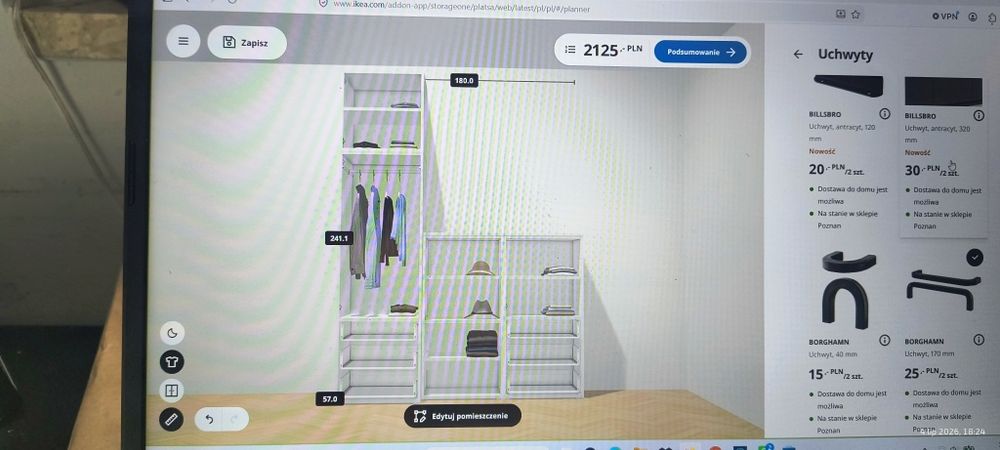 Sprzedam meble IKEA PLASTA, półki LACK Gratis