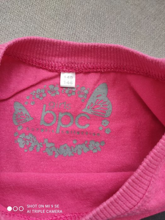 Koszulka T-shirt 140/146 różowa z nadrukiem