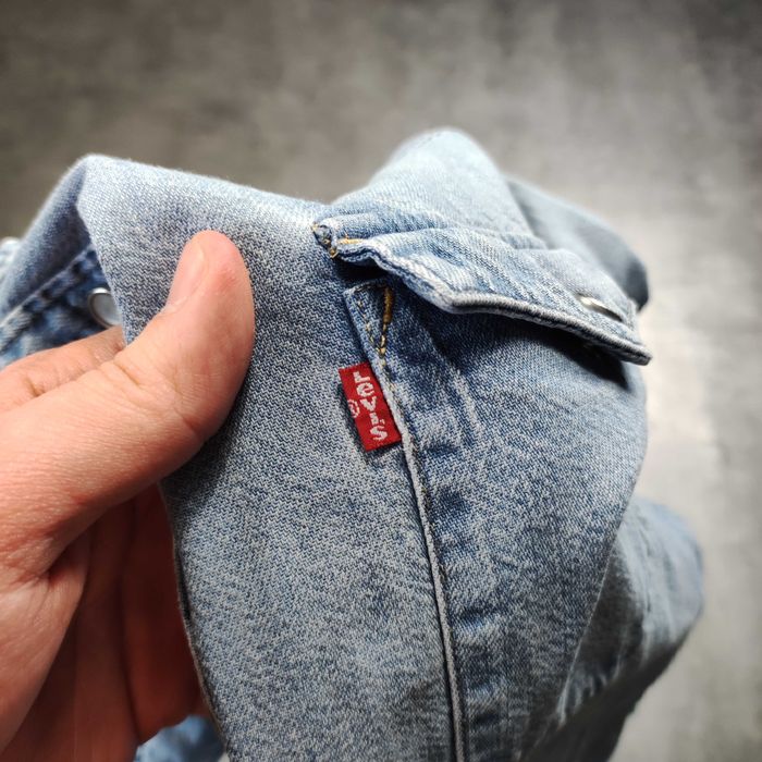MĘSKA Vintage Koszula Retro Jeansowa JEANS Denim Kieszenie Levis Logo