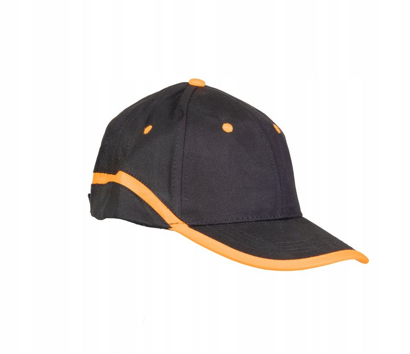 Czapka Z Daszkiem Polstar Bhp Czarno Pomarańczowa