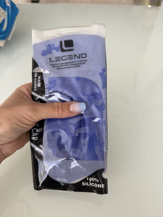 Nowy silikonowy czepek do pływania niebieski