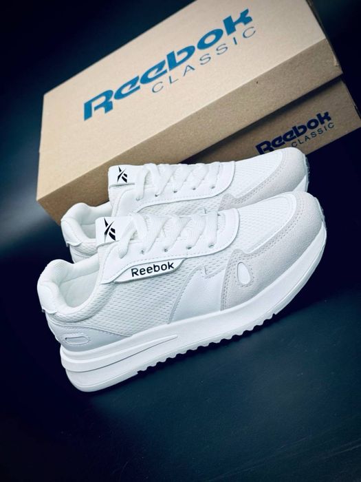 Шкіряні жіночі кросівки Reebok•кросовки рібок•веснянке жіноче взуття