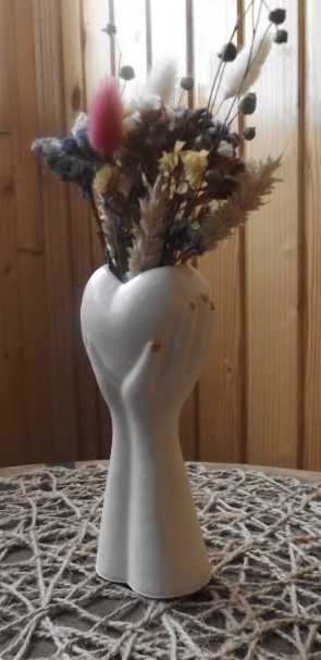 Гіпсова  Ваза для сухоцвітів ручної роботи