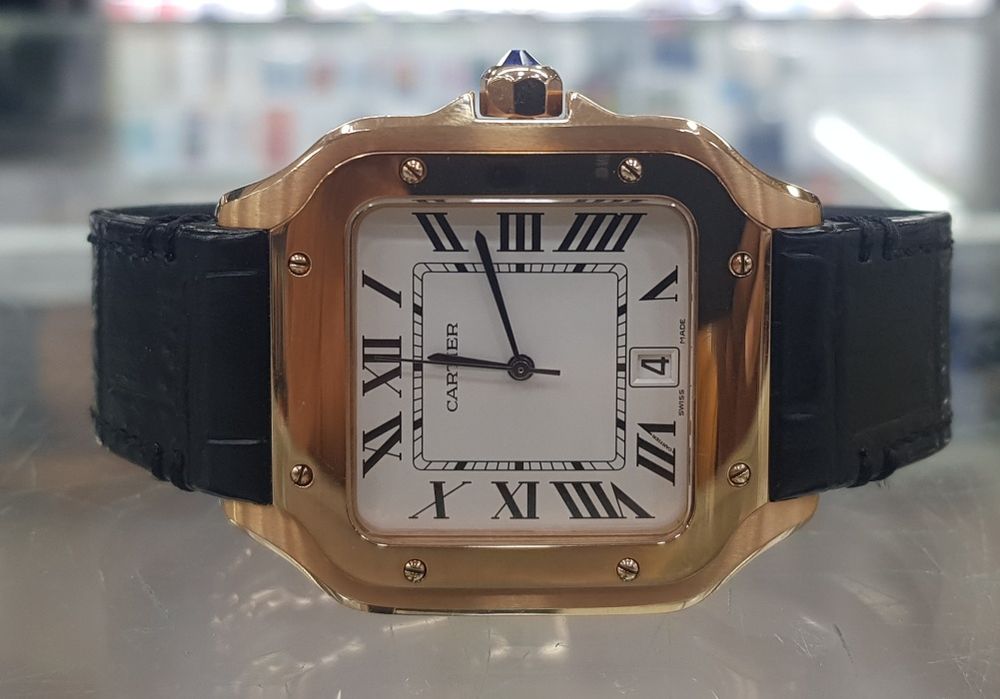 Cartier Santos  Rose Gold and Silver Bracelet