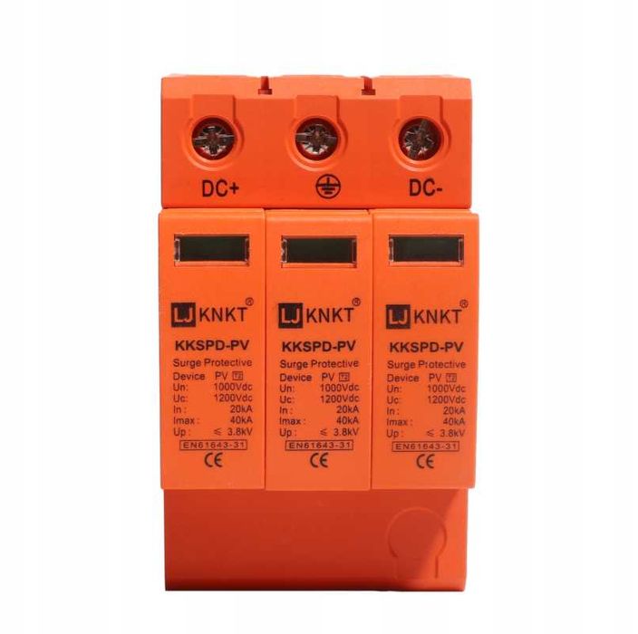 Ogranicznik Przepięć Ochronnik PV 1000V DC 3P T2 Na Szynę DIN - OKAZJA